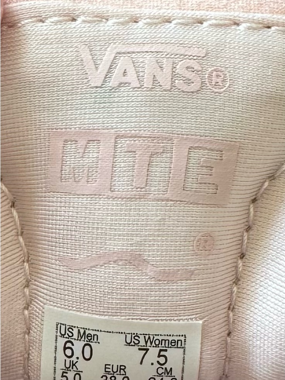 Vans MTE Ultrarange Mushroom/Sepia Rose Low-Top Sneakers - Picture 7 of 7